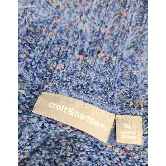 croft barrow Full Zip Up Sweater Blue Girls XLarge Juniors - Picture 5 of 15